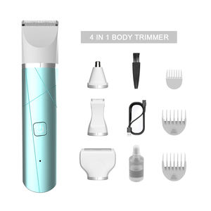 Tondeuse électrique 4 en 1 en acier inoxydable pour animaux de compagnie avec 4 lames Moulin à ongles pour chat pour couper les cheveux des chiens Pattes Yeux Oreilles Visage - Product Image 3