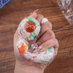 ของเล่นบีบคลายเครียดรูปอาหารทะเลขนาด 6 ซม. ทำมือสุดสร้างสรรค์  วัสดุ TPR  รุ่นซีรีส์บอลทะเล  ของขวัญสำหรับเด็กและผู้ใหญ่  ดีไซน์ธีมชา - Product Image 4