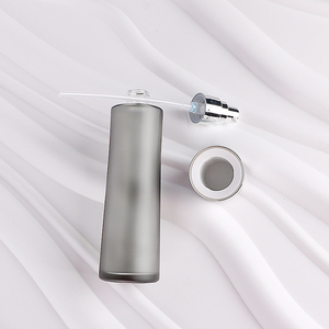 30ml 50ml 110ml 120ml Luxury Skincare Glass Packaging Bottle Customized Gray Transparent Cosmetics Container Empty With Pump Cap - Product Image 4