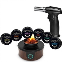 Kit Fumeur Électrique à Whisky – Portable, Construction Métallique, Marque TX, 6 Copeaux de Bois pour des Saveurs Fumées Riches pour le Bourbon et les Cocktails Anciens