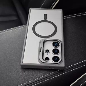 Coque de téléphone portable rigide transparente magnétique avec support d'objectif en aluminium pour Samsung <span class=keywords><strong>Galaxy</strong></span> S26 Ultra, compatible avec la recharge sans fil - Product Image 5