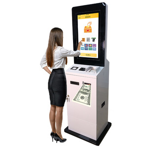 Machine de kiosque de paiement de recyclage de trésorerie à commande automatique imprimante thermique écran tactile LCD lecteur de codes à barres en option support de sol SDK - Product Image 1
