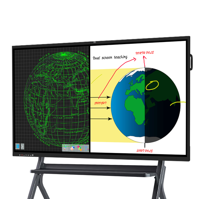4K Smart Interactive Flat Panels for Classrooms 65/75/86/100 Inch Displays Collaborative Presentations Interactive Whiteboard