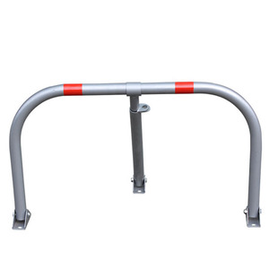 Candado de estacionamiento manual de columna con poste amarillo y negro, con llave y soporte metálico, para garajes y estacionamientos - Product Image 5