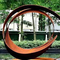 Large Outdoor Corten Steel Sculpture, Modern Art