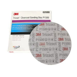 Papel <span class=keywords><strong>de</strong></span> <span class=keywords><strong>Lija</strong></span> Autoadhesivo <span class=keywords><strong>de</strong></span> <span class=keywords><strong>3M</strong></span> para Trizact <span class=keywords><strong>de</strong></span> 6 Pulgadas, Grano <span class=keywords><strong>1500</strong></span>, para Lijado en Seco/Húmedo, Esponja <span class=keywords><strong>de</strong></span> Óxido <span class=keywords><strong>de</strong></span> Aluminio para Pulir - Product Image 1