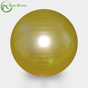 Zhensheng logotipo personalizado REACH estándar caliente anti explosión ejercicio Oro Negro color PVC suizo yoga pelota ejercicio pelotas - Product Image 2