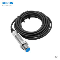 Capteur de proximité magnétique CORON à effet Hall CFJ-A12M-20ANB, portée de détection 20 mm, encastré, M12, blindé, NPN NC10-30VDC, câble 2 m