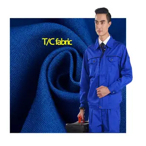 TC CVC Khoan Workwear Vải 65 Polyester 35 Cotton 80 Polyester 20 Cotton Dệt Đồng Bằng Twill Đồng Phục Khoan Workwear Vải