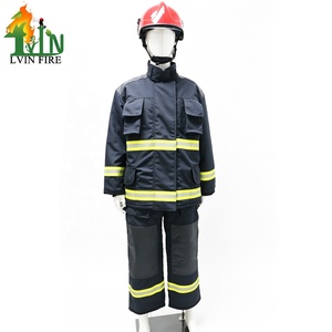 Combinaison de protection incendie LVIN EN469 à prix de gros avec casques, gants, bottes et SCBA, en Nomex II/IIIA à 4 couches - Product Image 1