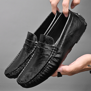 Mocassins de Conduite en <span class=keywords><strong>Cuir</strong></span> de Vachette Véritable Première Couche pour Hommes – Tailles 38-47 – Doux, Respirants et Tendance Printemps-Été - Product Image 3