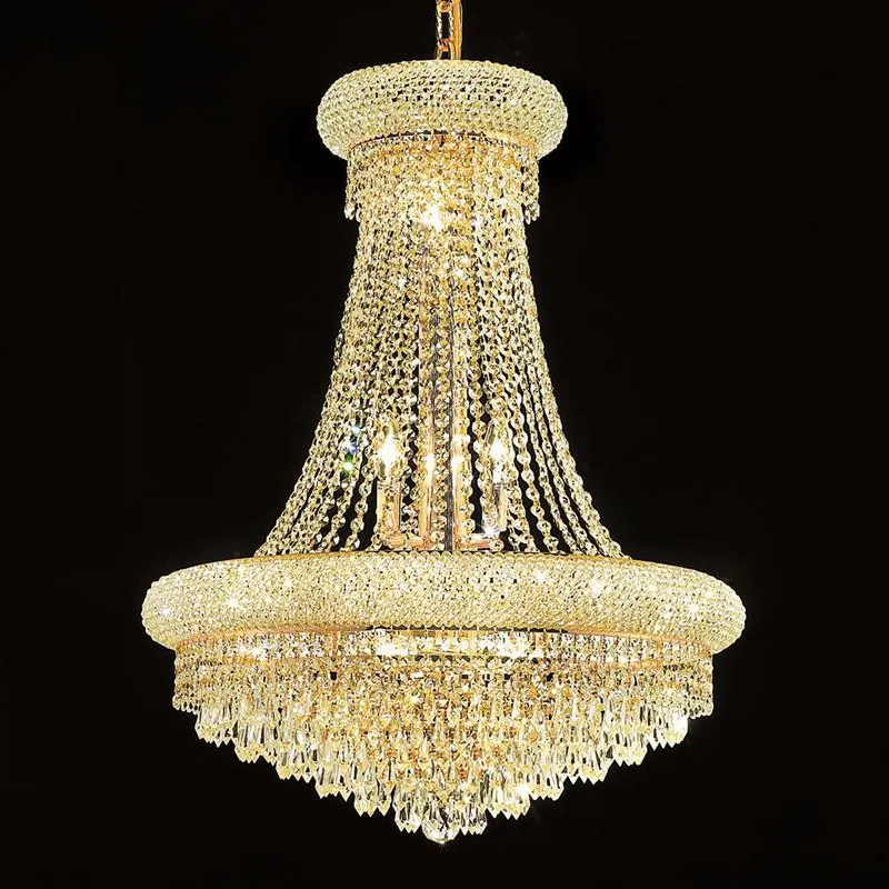 Lustre en cristal doré/argenté lampe de salon lustre de salle à manger moderne