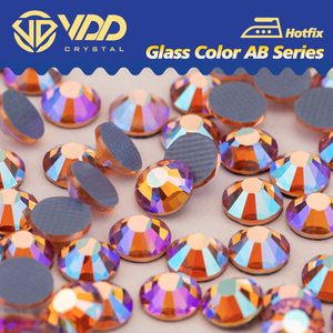 VDD 094 Lumière Pêche <span class=keywords><strong>AB</strong></span> SS6-SS30 Haute Qualité <span class=keywords><strong>Hotfix</strong></span> Verre <span class=keywords><strong>Strass</strong></span> Cristal Flatback <span class=keywords><strong>Strass</strong></span> Pierres Tissu Chaussures Vêtements - Product Image 2