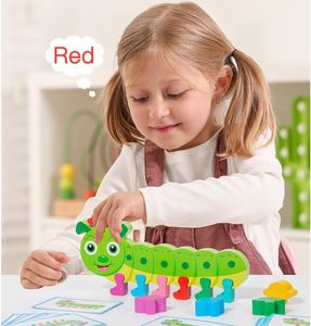 Wooden Early Educational Color Sorting Games Kids Color Classification <b>Clip</b> Beads Montessori Toys Fine Skills Concentration Toy - Product Image 4