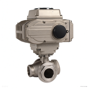 Vanne à bille électrique motorisée en acier inoxydable fileté femelle COVNA 1/2 pouce 3 voies CF8M 1000 WOG 12V - Product Image 1