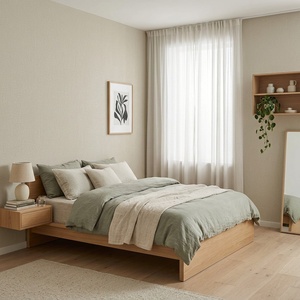 Revêtement mural moderne durable en non-tissé, uni, imperméable, anti-moisissure, lavable pour la maison, l'hôtel, le bureau, les bâtiments - Product Image 4