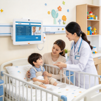 Tablette Android 10, 13, 15,6 pouces RK3576S pour chevet d'hôpital, affichage numérique avec informations patient et appel SOS