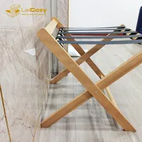 Custom Solid Wood Foldable Suitcase, Luggage Rack Stand