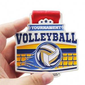 Trousse de présentation 3D en alliage de zinc vierge, personnalisable, économique, pour récompenses en or, pour la course de marathon, le judo, le badminton, le volley-ball, en métal nickelé - Product Image 2