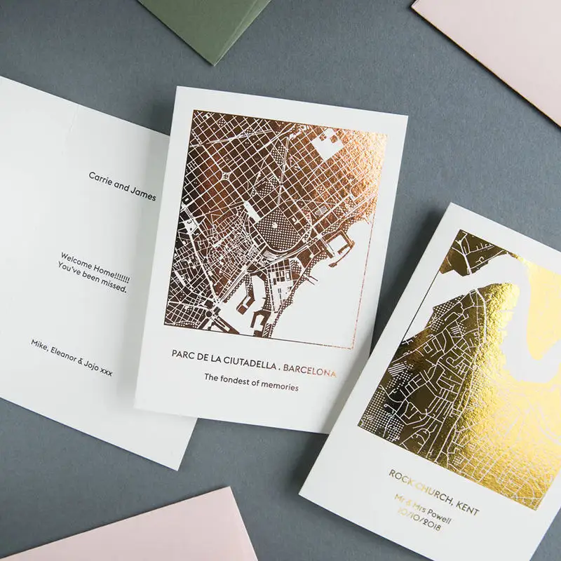 logo luxury gold foil wedding invitation card eco-friendly custom print paper card invitation card