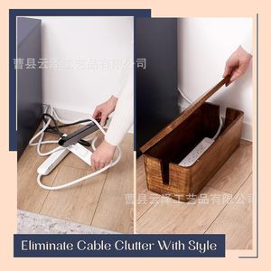 Caja organizadora de escritorio de madera para enchufes, caja de almacenamiento para oficina, caja organizadora de escritorio para el hogar/oficina - Product Image 4