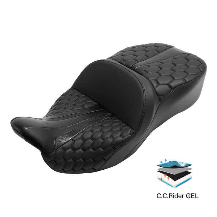 SC52-23-GBK Gel Seat by C.C. RIDER for Harley 2009-2023