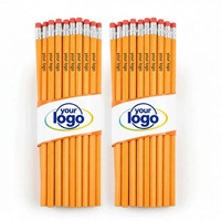 Crayons HB standard Shirleyya Fancy Modern de 7 pouces, logo personnalisé, bois jaune, dureté 2B, hexagonaux, pour l'école, l'écriture, la peinture, noirs