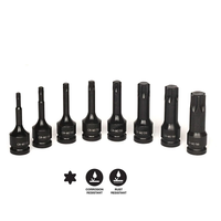 1/2 "Drive Torx Bits Driver Impact Sockets Chrome-Molybdenum Steel, Extended Length Impact Torx Socket Set