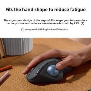 สำหรับเมาส์แทร็กบอลไร้สาย <span class=keywords><strong>ERGO</strong></span> M575 S สำหรับงาน CAD ระดับมืออาชีพ เซ็นเซอร์ออปติคอล 5 ปุ่ม ดีไซน์ตามหลักสรีรศาสตร์ เชื่อมต่อผ่าน USB สำหรับพีซี - Product Image 2