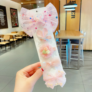 Winter Snowflake Bow Hair Clips Set Super Fairy Princess Barrettes For Little Girls Kids Decorative Hair Accessories - Product Image 5