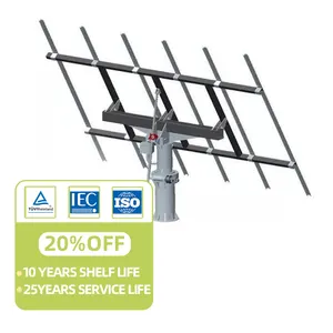 premium steel material dual axis solar tracker system automatic follow sun