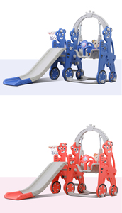 Hot Sale <strong>Mini</strong> Indoor Plastic Slide New Wholesale Kids <strong>Play</strong> House and Toys Carton Bear Simple Design for Kids - Product Image 6