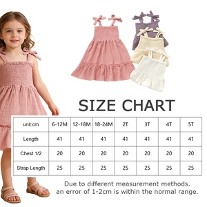 Vestitino Estivo per Bambine 100% <span class=keywords><strong>Cotone</strong></span> Organico, Abito con Spalline Sottili in <span class=keywords><strong>Mussola</strong></span>, Grazioso Abito a Canotta - Product Image 5