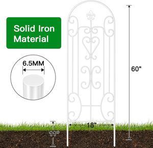 Treillis pour plantes en <span class=keywords><strong>fer</strong></span> de haute qualité, écologique, ornement de jardin en métal <span class=keywords><strong>blanc</strong></span>, arche en métal, portail de jardin, clôture - Product Image 5