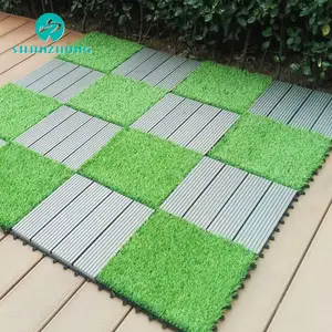 In Elkaar Grijpende Diy Decking Tegels Kunstgras Mat Puzzel Gras Tegels