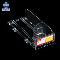 Étagère de présentation de cigarettes en acrylique avec poussoir automatique pour étiquettes de prix PS, idéale pour les magasins de détail
