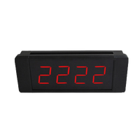 Compteur numérique LED portable à affichage rouge 4 chiffres de 1 pouce avec fonction compte à rebours et compte à rebours progressif pour la maison, le bureau et le bureau à domicile
