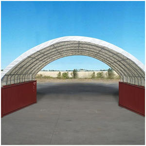 Kanopi wadah kain PVC bingkai baja pengiriman wadah tenda penampungan atap siap untuk dikirim 40ft penutup tahan air api logam panas - Product Image 2