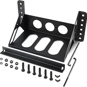 Support de montage de <span class=keywords><strong>batterie</strong></span> en acier métallique, plateau universel facile à fixer par boulons pour bateaux, camions pick-up, voitures, camping-cars et remorques - Product Image 1