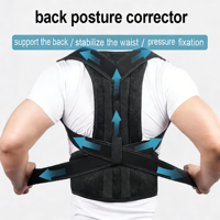 Ceinture de soutien lombaire renforcée pour correction de posture, gilet réglable pour le dos, sangle de soutien des épaules, attelle de protection de la colonne vertébrale et du cou