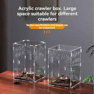 Terrario de Acrílico Transparente Personalizable y Reforzado para Reptiles, con Vista Panorámica de 360° y Múltiple Ventilación, Hábitat para Arañas y Lagartos - Product Image 3