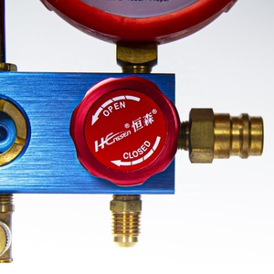 Высокоточный двойной алюминиевый механический Манометр с 70 красным/синим манометром, шкала psi, 3 шланга - Product Image 3