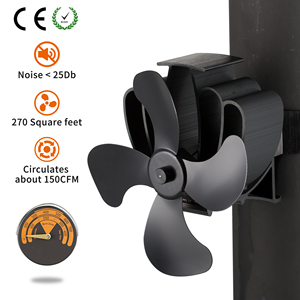 Installation magnétique du ventilateur du poêle à <span class=keywords><strong>bois</strong></span>, montage sur cheminée, accessoires de cheminée, utilisation de tuyaux de fumée - Product Image 2