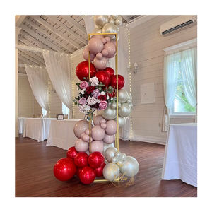 Décorations de fête fournitures <span class=keywords><strong>fil</strong></span> métallique Rectangle toile de fond <span class=keywords><strong>ballon</strong></span> support toile de fond cadre en métal - Product Image 1