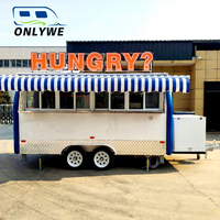ONLYWE Vente en plein air Chariot à bonbons Cuisine mobile Mini remorque alimentaire Chariot à hot-dog pour jus de fruits Lait Chariot à crème glacée