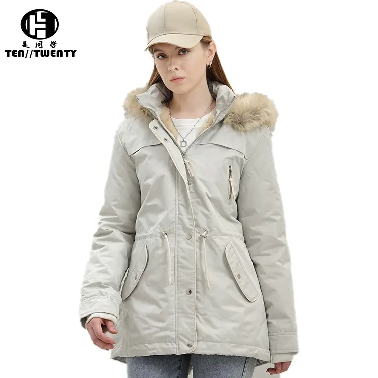 LULUSEN jaket bulu domba wanita, grosir kualitas tinggi sederhana desain modis mantel tahan angin musim dingin untuk perempuan
