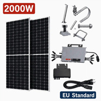 Kit Système Solaire de Balcon 2000W sur Réseau avec Micro-onduleur et Panneaux Photovoltaïques – Kit Solaire Résidentiel Plug and Play
