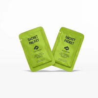 Fabricant de sachets pour masques cosmétiques, sachets en aluminium refermables à fermeture éclair, sachets plats à trois côtés scellés pour les soins de la peau, logo personnalisé