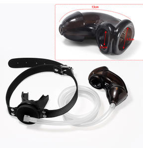 Mordaza de silicona para adultos, orinal para esclavo, fetiche, tren de baño, agua bendita dorada, Garganta Profunda, relleno de orina, orinal, tapón bucal - Product Image 3