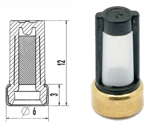 Micro filtre universel pour injecteur de carburant ASNU03C 11001 pour injecteur Bosch 12x6x3mm